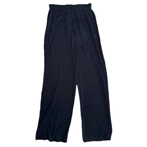 Yeohlee New York Silk Drawstring Wide Leg Pants Womens M Flowy Minimalist Black - Picture 3 of 7